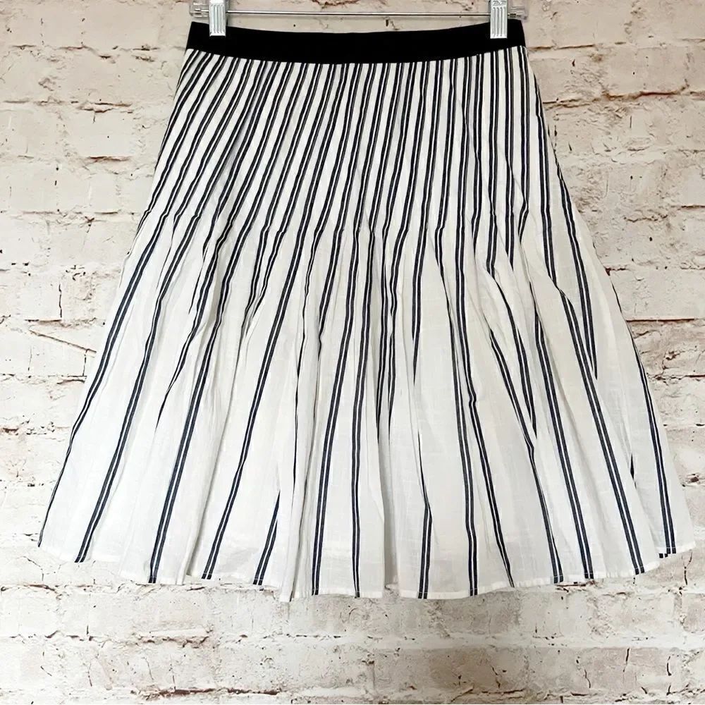 Floreat Anthropologie striped cotton skirt